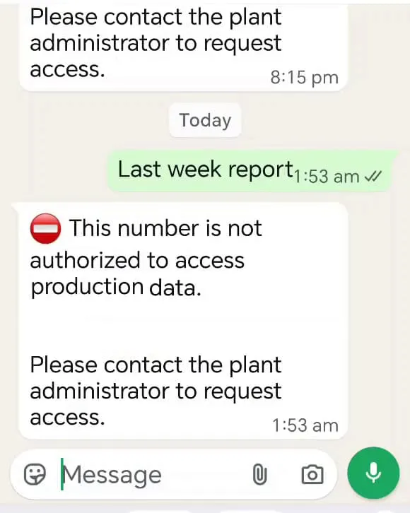 An unauthorized number is refused access